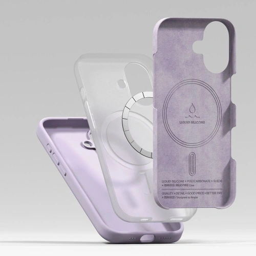 Etui Ringke Silicone Magnetic MagSafe do Apple iPhone 17 Light Purple