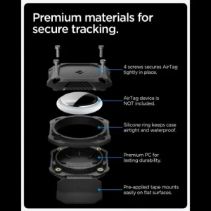 Etui Spigen Tough Armor do Apple AirTag 1 / 2 Black
