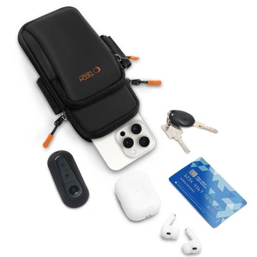 Etui na ramię Tech-Protect M7 Universal Sport Armband Black/orange