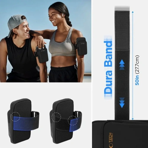 Etui na ramię Tech-Protect M7 Universal Sport Armband Black/orange