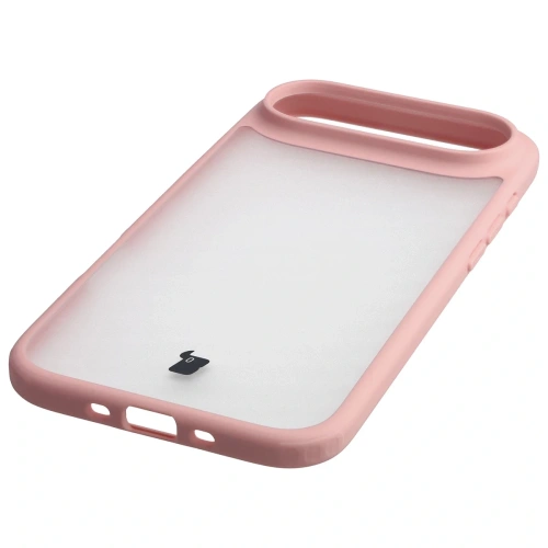 Etui Bizon Case Angelo do Apple iPhone Air półprzezroczyste z jasnoróżową ramką