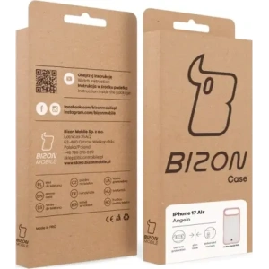 Etui Bizon Case Angelo do Apple iPhone 17 Air półprzezroczyste z jasnoróżową ramką