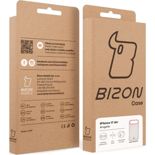 Etui Bizon Case Angelo do Apple iPhone Air półprzezroczyste z jasnoróżową ramką