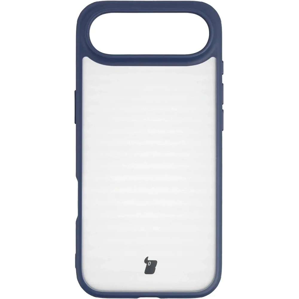 Etui Bizon Case Angelo do Apple iPhone 17 Air półprzezroczyste z granatową ramką