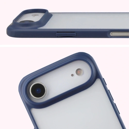Etui Bizon Case Angelo do Apple iPhone Air półprzezroczyste z granatową ramką