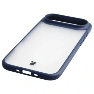 Etui Bizon Case Angelo do Apple iPhone 17 Air półprzezroczyste z granatową ramką