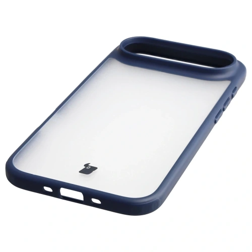 Etui Bizon Case Angelo do Apple iPhone Air półprzezroczyste z granatową ramką