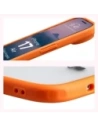 Etui Bizon Case Angelo do Apple iPhone 17 Air półprzezroczyste z pomarańczową ramką