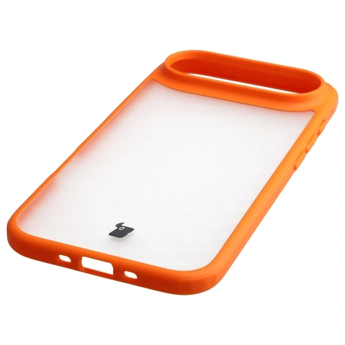 Etui Bizon Case Angelo do Apple iPhone Air półprzezroczyste z pomarańczową ramką