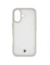 Etui Bizon Case Angelo do Apple iPhone 17 półprzezroczyste z beżową ramką