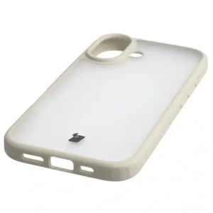 Etui Bizon Case Angelo do Apple iPhone 17 półprzezroczyste z beżową ramką