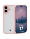 Etui Bizon Case Angelo do Apple iPhone 17 półprzezroczyste z jasnoróżową ramką