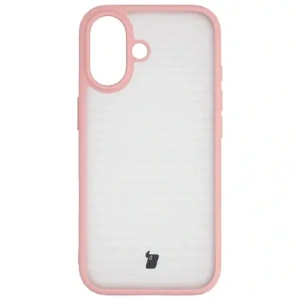 Etui Bizon Case Angelo do Apple iPhone 17 półprzezroczyste z jasnoróżową ramką
