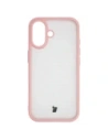 Etui Bizon Case Angelo do Apple iPhone 17 półprzezroczyste z jasnoróżową ramką