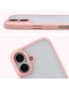 Etui Bizon Case Angelo do Apple iPhone 17 półprzezroczyste z jasnoróżową ramką