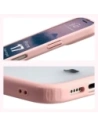Etui Bizon Case Angelo do Apple iPhone 17 półprzezroczyste z jasnoróżową ramką