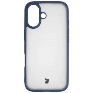 Etui Bizon Case Angelo do Apple iPhone 17 półprzezroczyste z granatową ramką