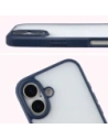 Etui Bizon Case Angelo do Apple iPhone 17 półprzezroczyste z granatową ramką