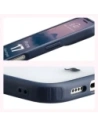 Etui Bizon Case Angelo do Apple iPhone 17 półprzezroczyste z granatową ramką