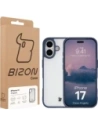 Etui Bizon Case Angelo do Apple iPhone 17 półprzezroczyste z granatową ramką