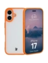 Etui Bizon Case Angelo do Apple iPhone 17 półprzezroczyste z pomarańczową ramką