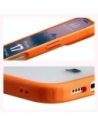 Etui Bizon Case Angelo do Apple iPhone 17 półprzezroczyste z pomarańczową ramką