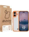 Etui Bizon Case Angelo do Apple iPhone 17 półprzezroczyste z pomarańczową ramką
