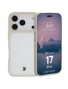 Etui Bizon Case Angelo do Apple iPhone 17 Pro półprzezroczyste z beżową ramką
