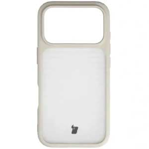 Etui Bizon Case Angelo do Apple iPhone 17 Pro półprzezroczyste z beżową ramką