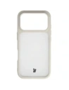 Etui Bizon Case Angelo do Apple iPhone 17 Pro półprzezroczyste z beżową ramką