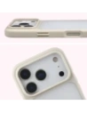 Etui Bizon Case Angelo do Apple iPhone 17 Pro półprzezroczyste z beżową ramką