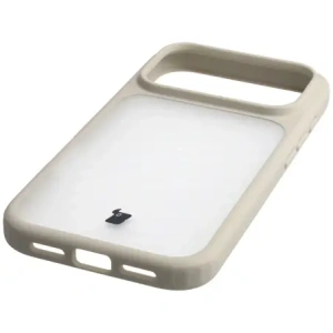 Etui Bizon Case Angelo do Apple iPhone 17 Pro półprzezroczyste z beżową ramką