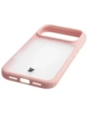 Etui Bizon Case Angelo do Apple iPhone 17 Pro półprzezroczyste z jasnoróżową ramką