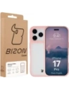 Etui Bizon Case Angelo do Apple iPhone 17 Pro półprzezroczyste z jasnoróżową ramką