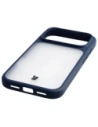 Etui Bizon Case Angelo do Apple iPhone 17 Pro półprzezroczyste z granatową ramką