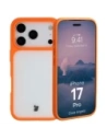 Etui Bizon Case Angelo do Apple iPhone 17 Pro półprzezroczyste z pomarańczową ramką
