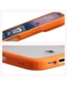 Etui Bizon Case Angelo do Apple iPhone 17 Pro półprzezroczyste z pomarańczową ramką
