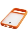 Etui Bizon Case Angelo do Apple iPhone 17 Pro półprzezroczyste z pomarańczową ramką
