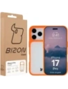 Etui Bizon Case Angelo do Apple iPhone 17 Pro półprzezroczyste z pomarańczową ramką