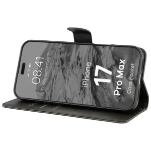 Etui z klapką Bizon Case Pocket do Apple iPhone 17 Pro Max czarne