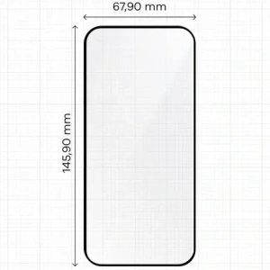 Szkło hartowane z ramką do łatwej aplikacji Bizon Glass Aplikator do Apple iPhone 17 [2 PACK]