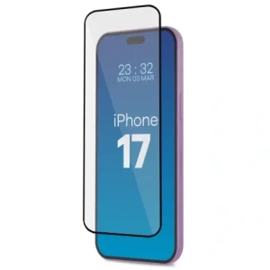 Szkło hartowane z ramką do łatwej aplikacji Bizon Glass Aplikator do Apple iPhone 17 [2 PACK]
