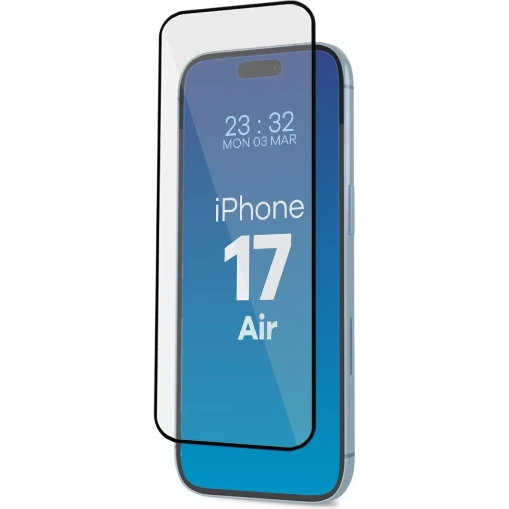 Szkło hartowane z ramką do łatwej aplikacji Bizon Glass Aplikator do Apple iPhone 17 Air [2 PACK]