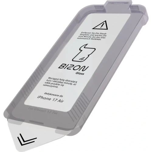 Szkło hartowane z ramką do łatwej aplikacji Bizon Glass Aplikator do Apple iPhone Air [2 PACK]