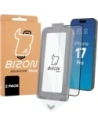 Szkło hartowane z ramką do łatwej aplikacji Bizon Glass Aplikator do Apple iPhone 17 Pro [2 PACK]