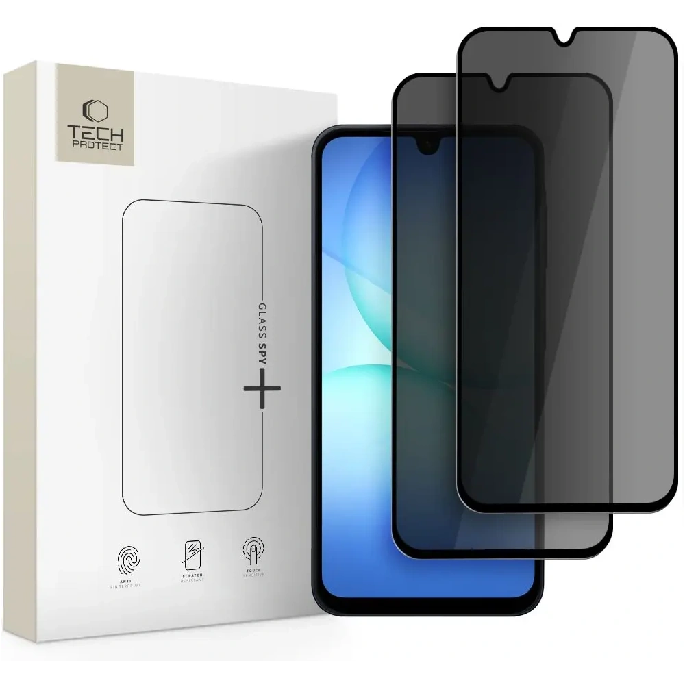 Szkło prywatyzujące Tech-Protect Glass Spy+ do Samsung Galaxy A16 4G / 5G / A26 5G / A17 4G / 5G Privacy [2 PACK]