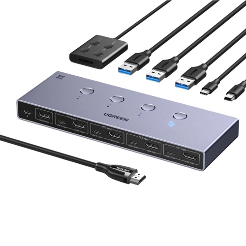 Przełącznik Switch KVM UGREEN AK701 4w1 HDMI 60Hz
