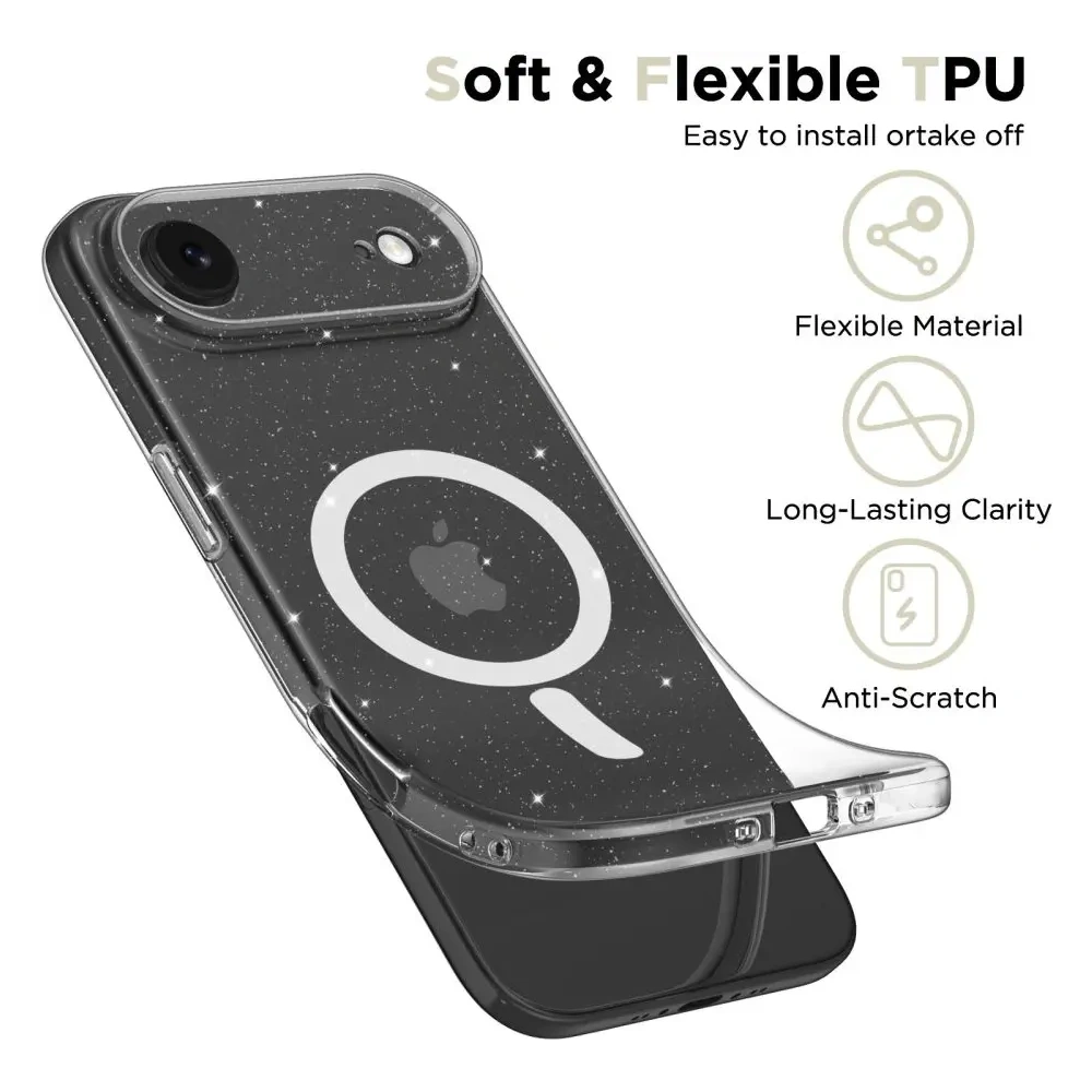 Etui Tech-Protect FlexAir MagSafe do Apple iPhone 17 Air Glitter