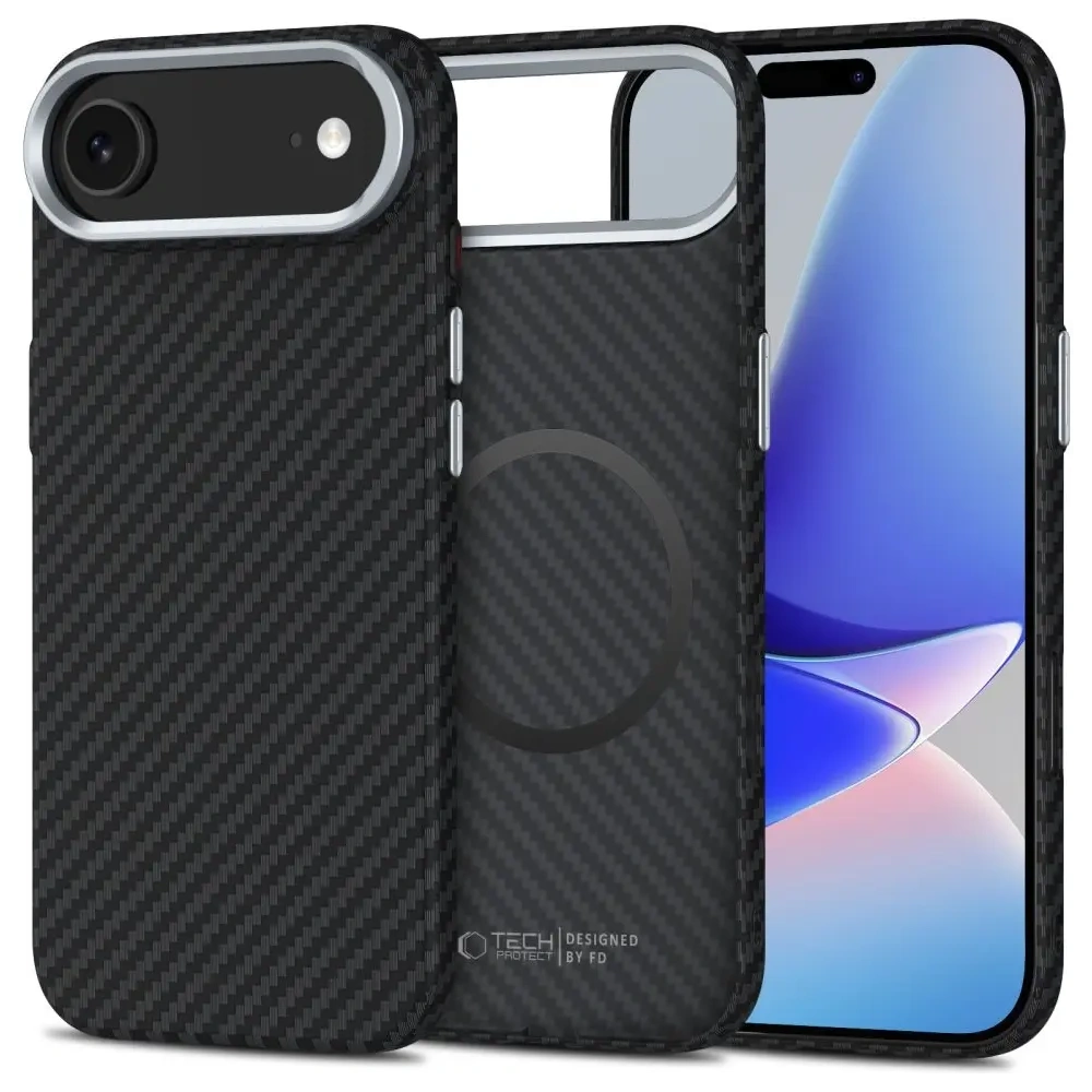 Etui Tech-Protect Ion Carbon MagSafe do Apple iPhone 17 Air Black/silver