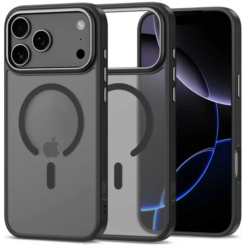 Etui Tech-Protect MagEdge MagSafe do Apple iPhone 17 Pro Max Matte Black/gunmetal